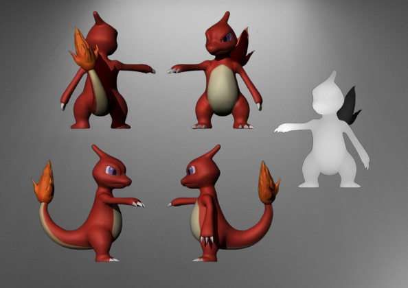 #0005 Charmeleon stl jpg