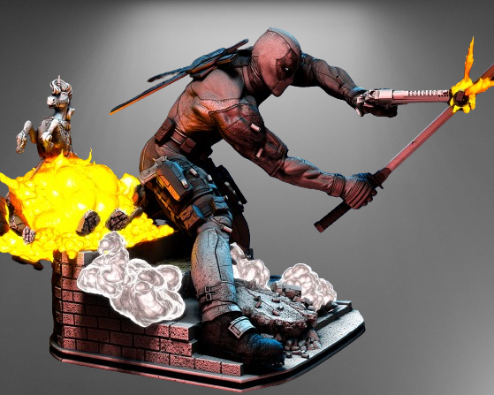 Deadpool Statue stl jpg