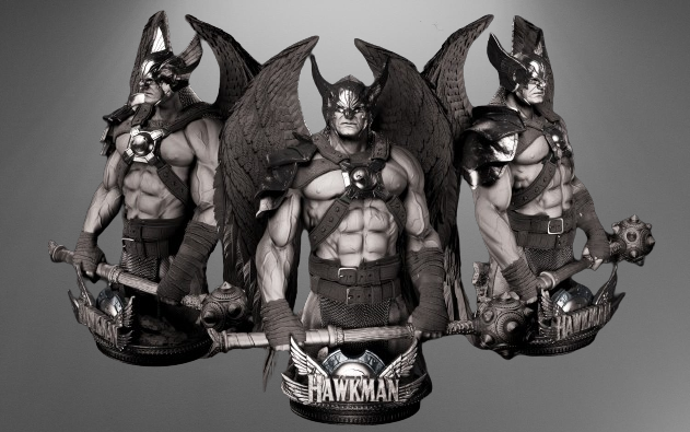 Hawkman Bust stl jpg