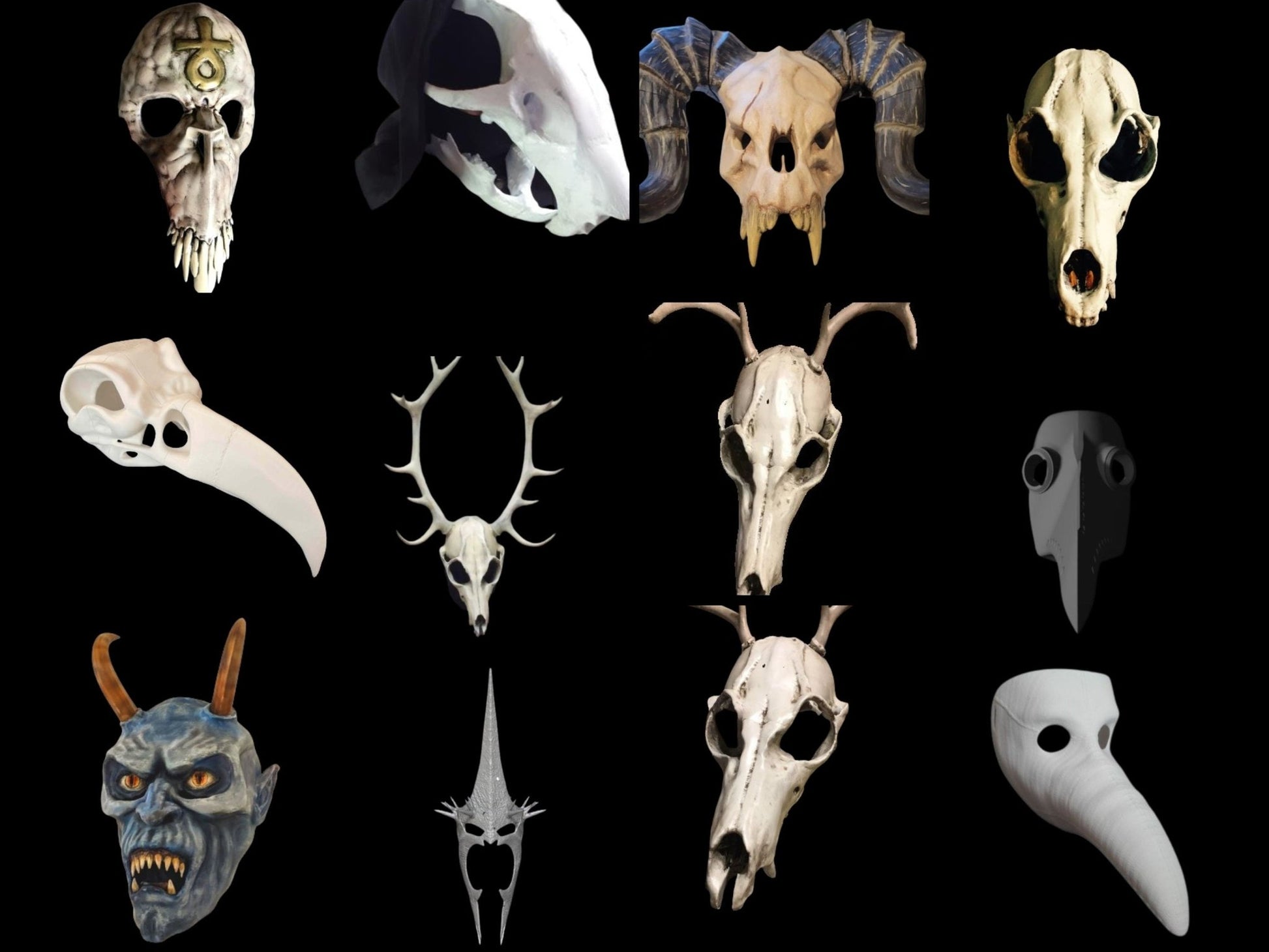 13 File Wendigo Mask Bundle - Halloween Costume 3D Printing STL FilesRevoxa 3D Design Lab