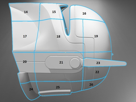 Imperial Super Commando Helmet stl jpg