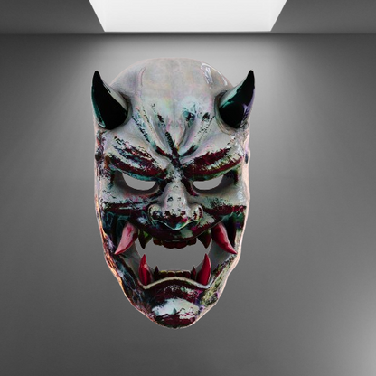 Hannya Oni Samurai Japanese Mask stl jpg