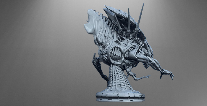 Alien Queen Bust stl jpg