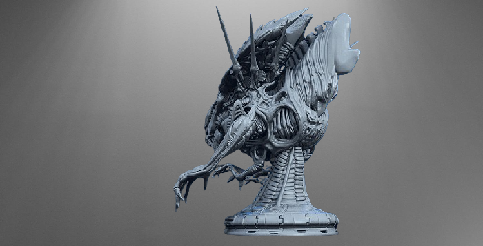 Alien Queen Bust stl jpg