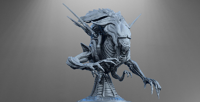 Alien Queen Bust stl jpg