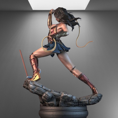 Amazonian Warrior Wonder Woman Battle stl jpg