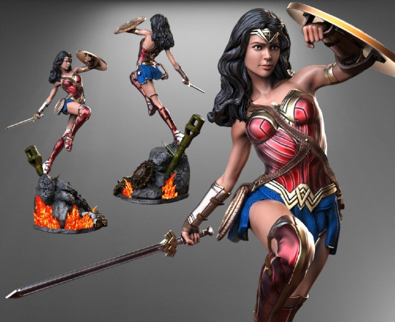 Amazonian Warrior Wonder Woman Statue stl jpg