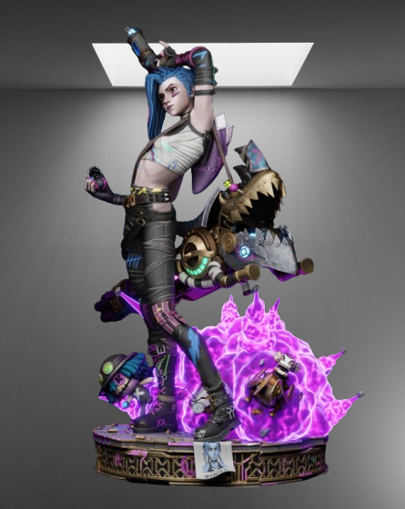 Arcane & League of Legends Jinx stl jpg