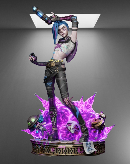 Arcane & League of Legends Jinx stl jpg