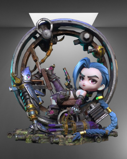 Arcane & League of Legends Jinx stl jpg