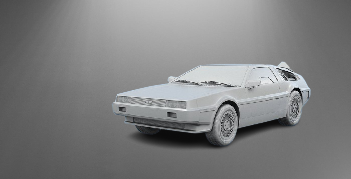 Back to the Future DeLorean Time-Travel Car stl jpg