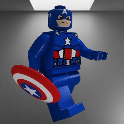 Captain America LEGO Minifigure stl jpg