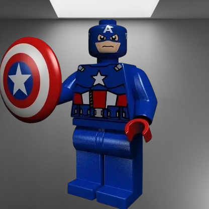 Captain America LEGO Minifigure stl jpg