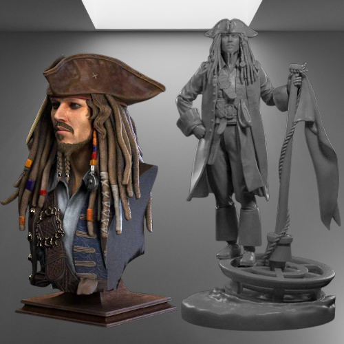 Captain Jack Sparrow stl jpg