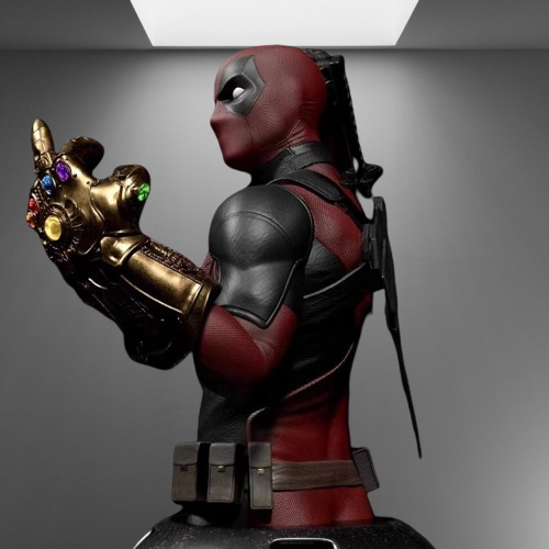 Deadpool with Infinity Stones stl jpg