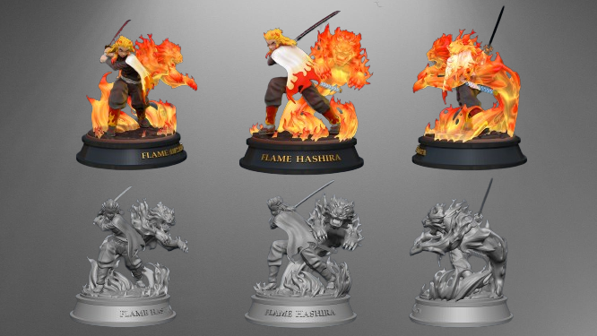 Demon Slayer - Flame Hashira Kyojuro Rengoku stl jpg