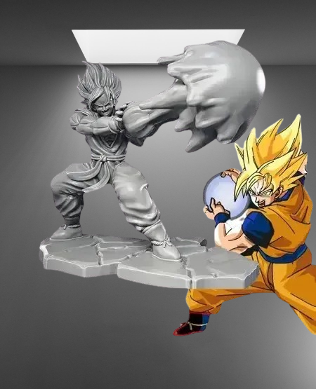 Dragon Ball Z Goku Kamehameha stl jpg