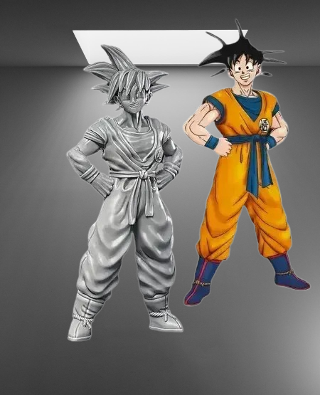 Dragon Ball Z Goku Smile stl jpg