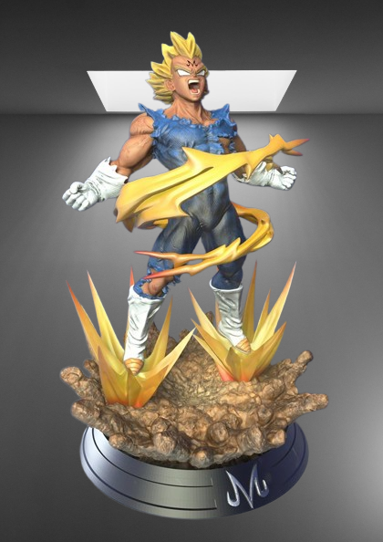 Dragon Ball Z Villainous Majin Vegeta stl jpg