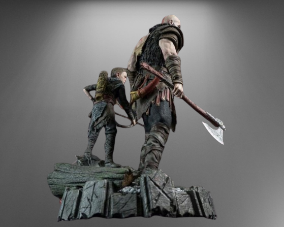 Epic Father-Son God of War Kratos and Atreus stl jpg