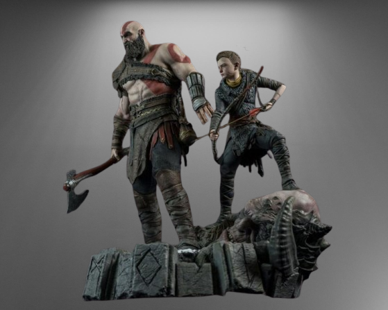 Epic Father-Son God of War Kratos and Atreus stl jpg