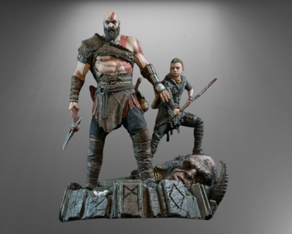 Epic Father-Son God of War Kratos and Atreus stl jpg