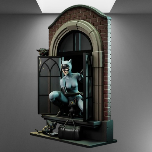 Feline Femme Fatale Catwoman stl jpg