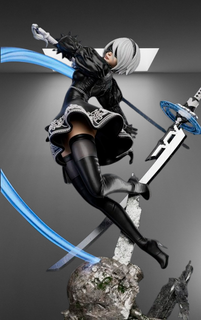 Futuristic Android Warrior NieR Automata YoRHa stl jpg