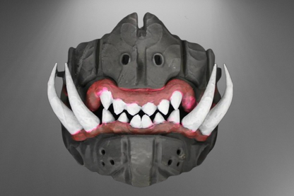 Futuristic Samurai Demon Cyber Oni Demon Mask stl jpg