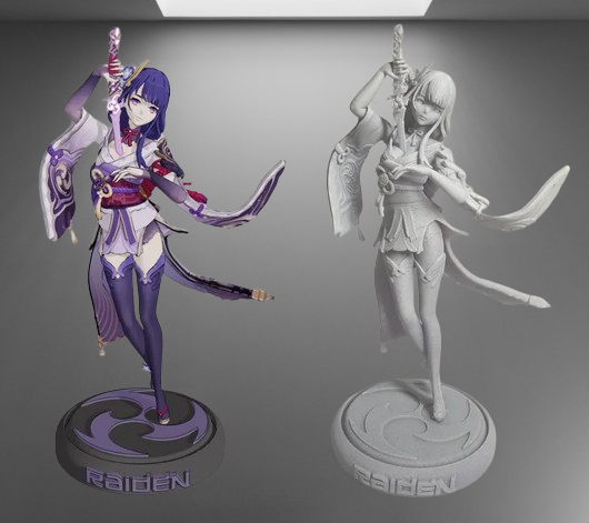 Fichier STL d'impression 3D Genshin Impact Raiden Shogun