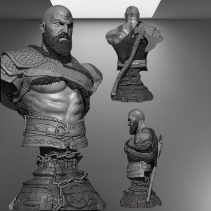 God of War Kratos Bust stl jpg