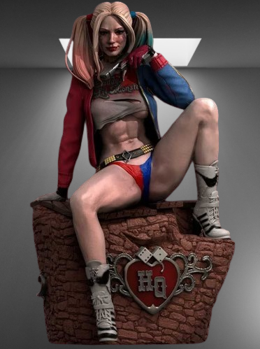 Harley Quinn Resting - Three-Body Version stl jpg