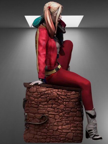 Harley Quinn Resting - Three-Body Version stl jpg