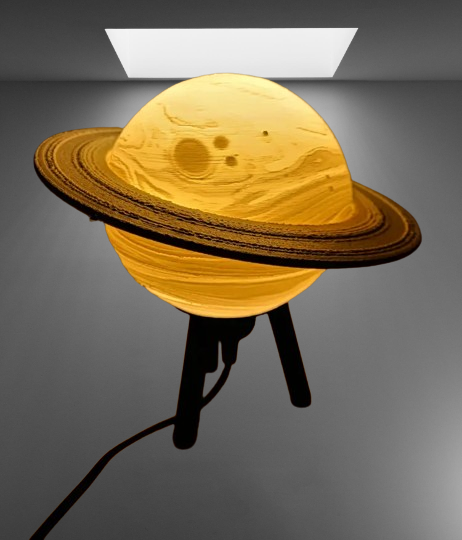 Hybrid Hanging Desk Saturn Lamp stl jpg