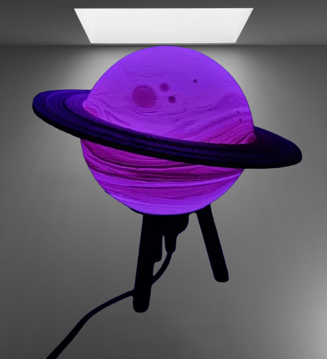 Hybrid Hanging Desk Saturn Lamp stl jpg