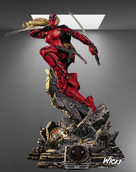 Marvel Mercenary Lady Deadpool stl jpg