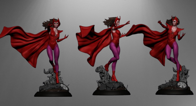 Marvel’s Powerful Avenger Scarlet Witch stl jpg