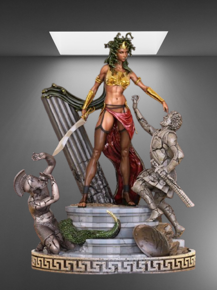 Mythical Gorgon Medusa Statue stl jpg