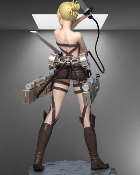 NFSW Titan Warrior Annie Leonhart stl jpg