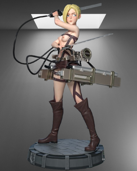 NFSW Titan Warrior Annie Leonhart stl jpg