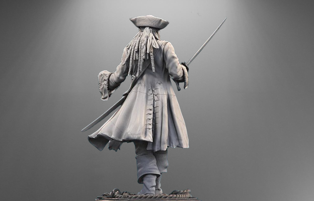 Pirates of the Caribbean Captain Jack Sparrow stl jpg