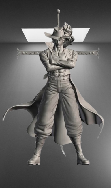 One Piece Dracule Mihawk stl jpg