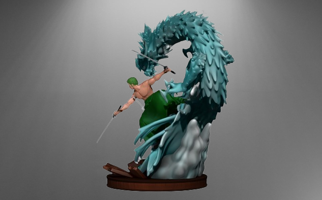 One Piece Roronoa Zoro Dragon stl jpg