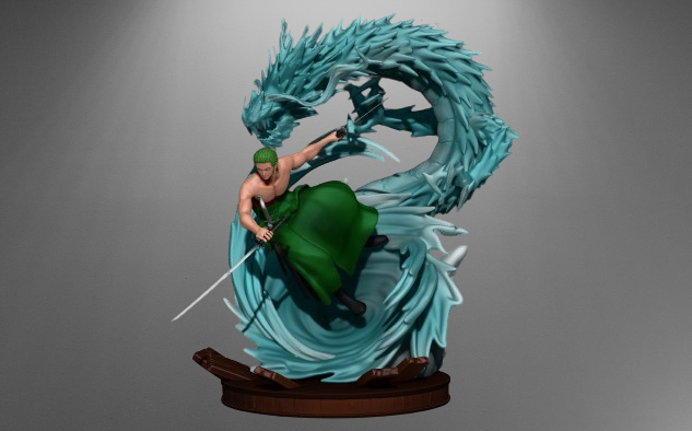 One Piece Roronoa Zoro Dragon stl jpg