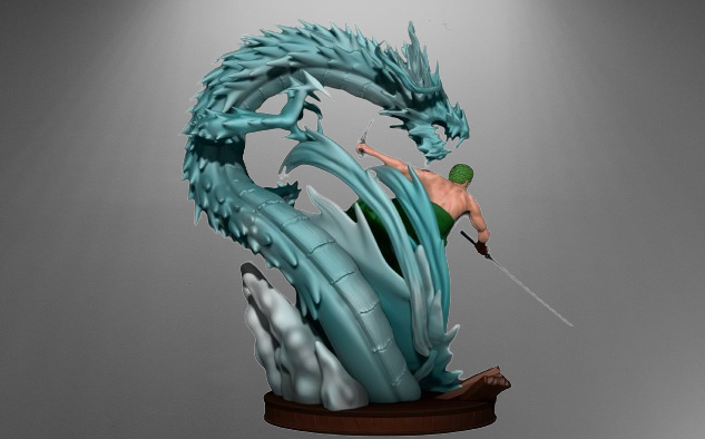 One Piece Roronoa Zoro Dragon stl jpg