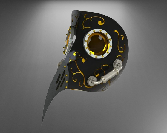 Plague Doctor Mask stl jpg