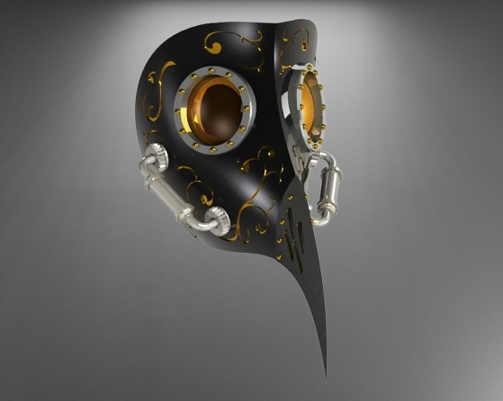 Plague Doctor Mask stl jpg