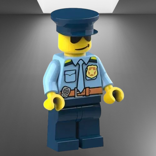 Police Officer LEGO Minifigure stl jpg