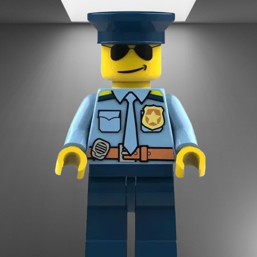 Police Officer LEGO Minifigure stl jpg