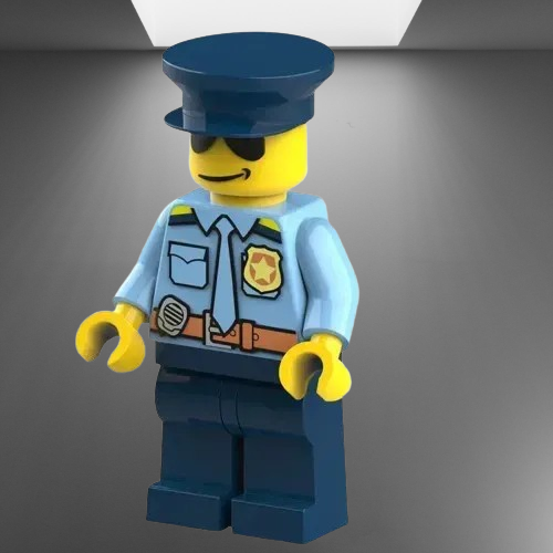 Police Officer LEGO Minifigure stl jpg